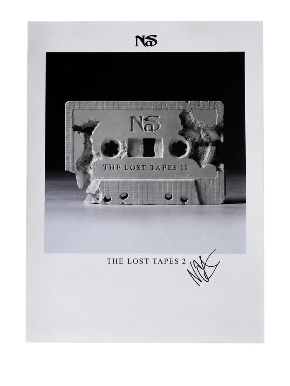 NAS x Daniel Arsham The Lost Tapes 2 Signed 18x24 Poster Lithograph